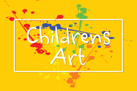 Childrens Art: A Whimsical Handwritten Font for Warm Brand Identities