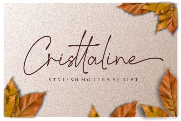 Cristtaline: A Modern Script Font for Luxurious Brand Campaigns