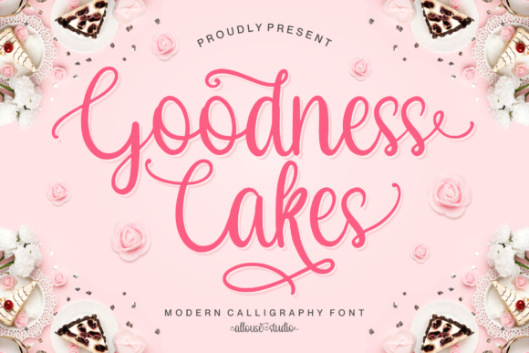 Goodness Cakes: A Luxurious Script Font for Editorial Design and Digital Publishing
