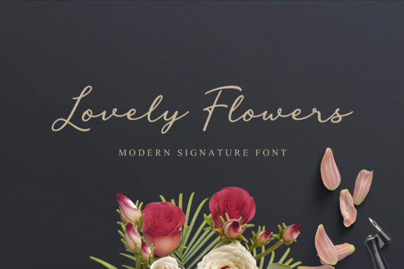 Lovely Flowers: A Cursive Script Font for Crafters