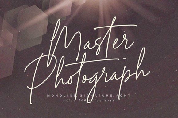 Master Photograph: A Charming Script Font for Brand Identity