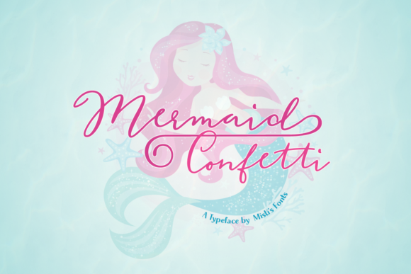Mermaid Confetti: A Versatile Script Font for Crafters and Product Designers