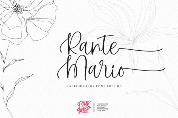 Rante Mario: A Handwritten Font That Elevates Handmade Branding