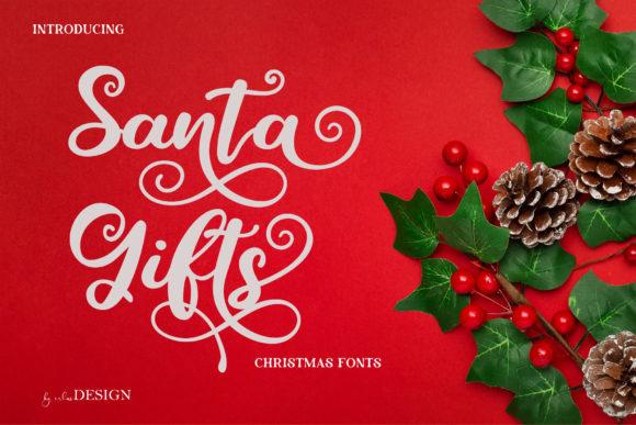 Santa Gifts: A Delicate Script Font for Elegant Branding