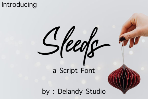Sleeds: A Festive Script Font for Editorial Design