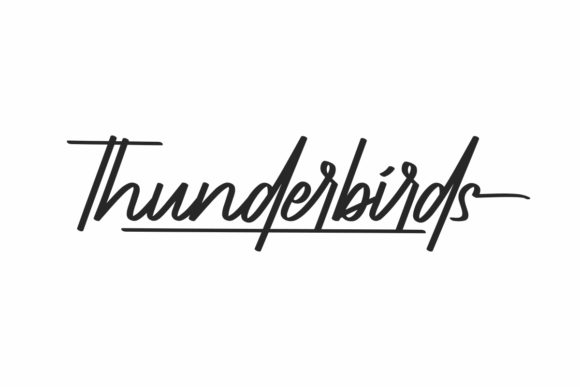 Thunderbirds: A Handwritten Font for Small Business Branding
